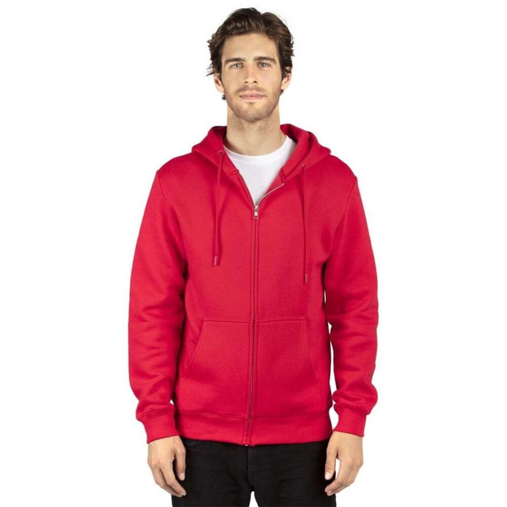 Threadfast Apparel Fleece Full-Zip  Sweatshirt / Red